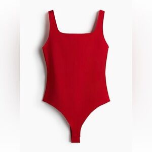 H&M INTERLOCK THONG BODYSUIT Size Small